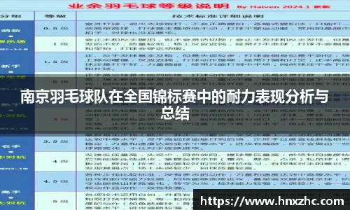 南京羽毛球队在全国锦标赛中的耐力表现分析与总结